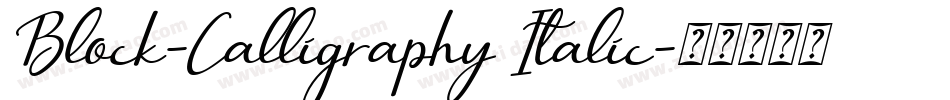 Block-Calligraphy Italic字体转换